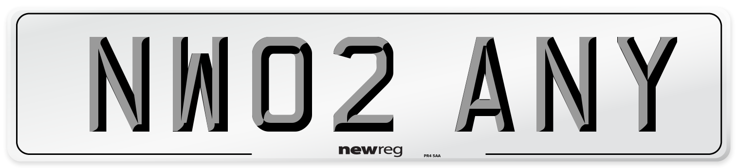 NW02 ANY Number Plate from New Reg